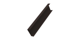 Декоративная накладка на столб универсальная 80х80 для забора жалюзи 0,5 Velur X RR 32 темно-коричневый (2м)