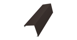 Декоративная накладка на столб универсальная угловая 60х60 для забора жалюзи 0,5 PurLite Matt RR 32 темно-коричневый (1,8м)