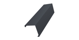 Декоративная накладка на столб универсальная угловая 62х55 для забора жалюзи 0,5 Velur X RAL 7024 мокрый асфальт (1,8м)