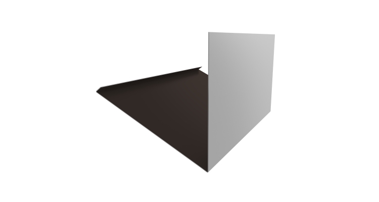 Планка примыкание верхнее к трубе фальц 0,5 Drap RR 32 темно-коричневый (3м)