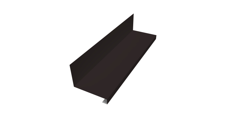 Планка примыкание нижнее к трубе для Кликфальц Pro 0,45 Drap ST RAL 9005 черный (2м)