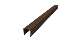 Планка вертикальная лицевая для забора жалюзи Palermo 0,5 Velur X RAL 8017 шоколад (3м)