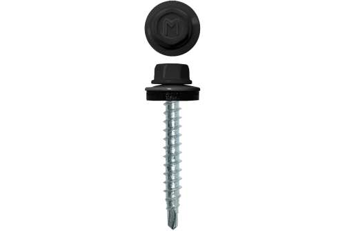 Саморез кровельный Daxmer 4,8х29 RAL 9005 (250) сверло №1