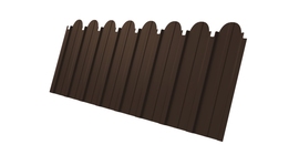 Профнастил С10A фигурный 0,45 PE RAL 8017 шоколад