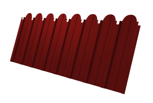 Профнастил С10A фигурный 0,5 Satin RAL 3011 коричнево-красный